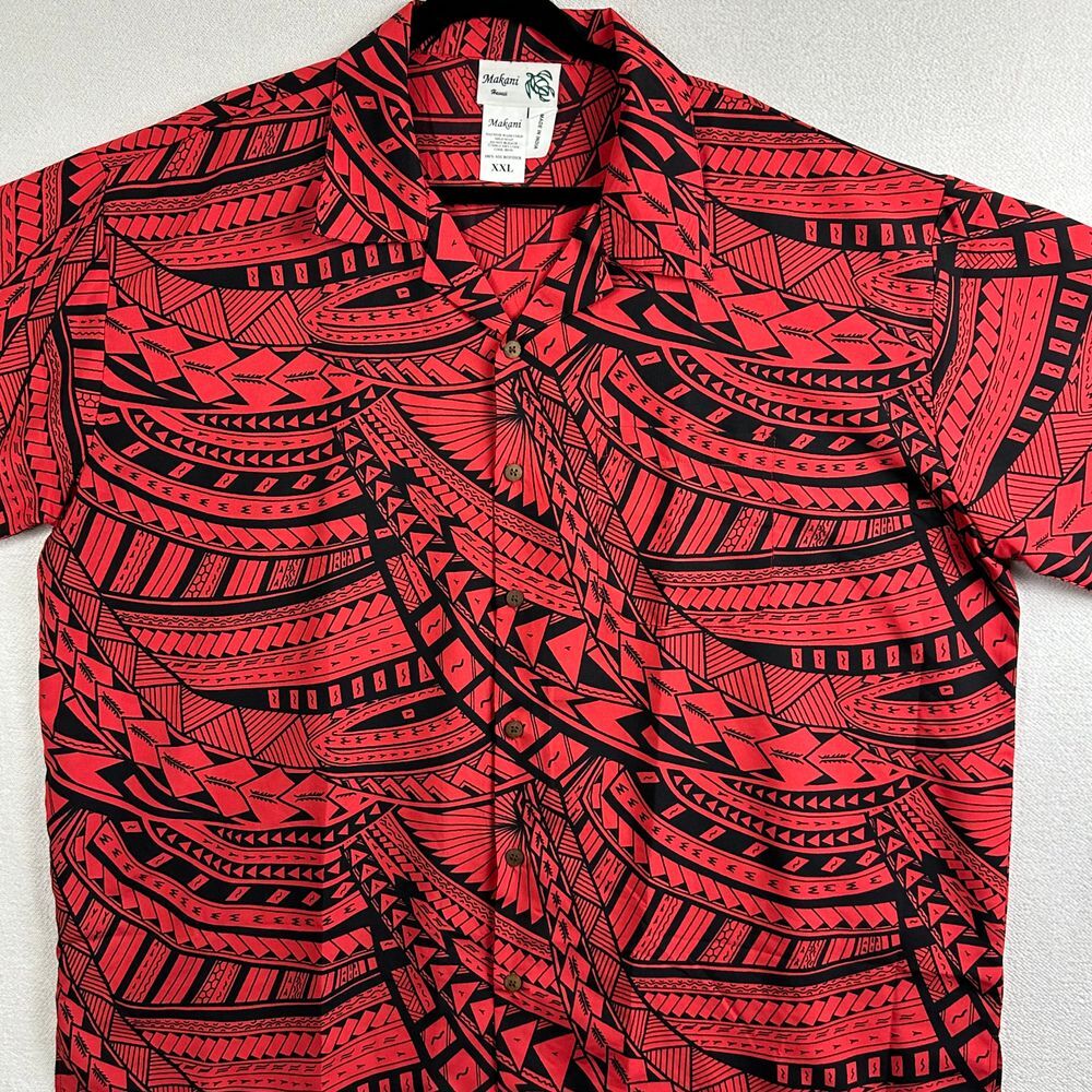 Makani Hawaii Button‎ Up Men's 2XL Short Sleeve